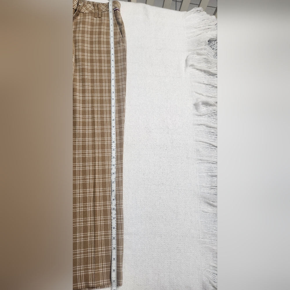 Tommy Hilfiger Brown And White Plaid Berkshire Ankle Womens Pants Size Small - Picture 8 of 8